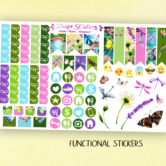 Dragonfly Season Planner Stickers kit of 5 - Image 3