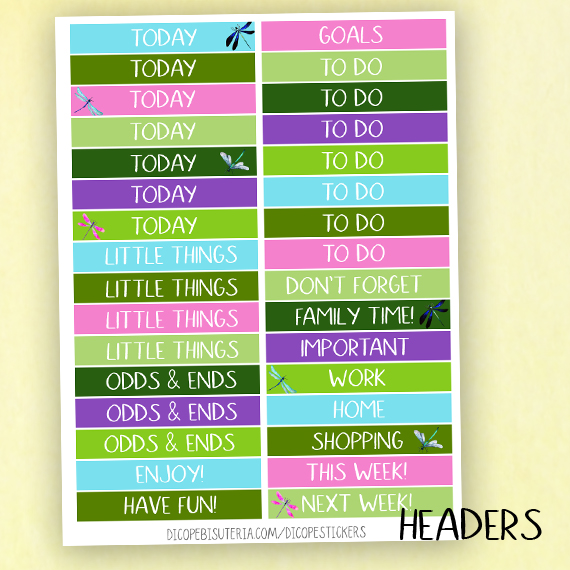 Dragonfly Season Planner Stickers kit of 5 - Image 6