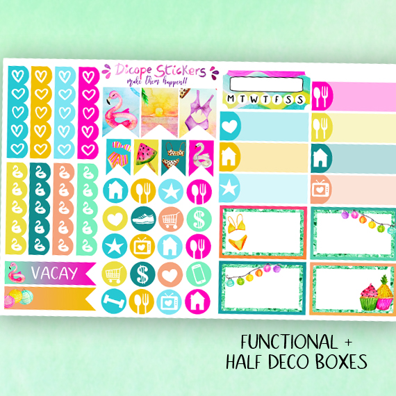 Summer Vacay Planner Stickers kit of 3 - Image 4