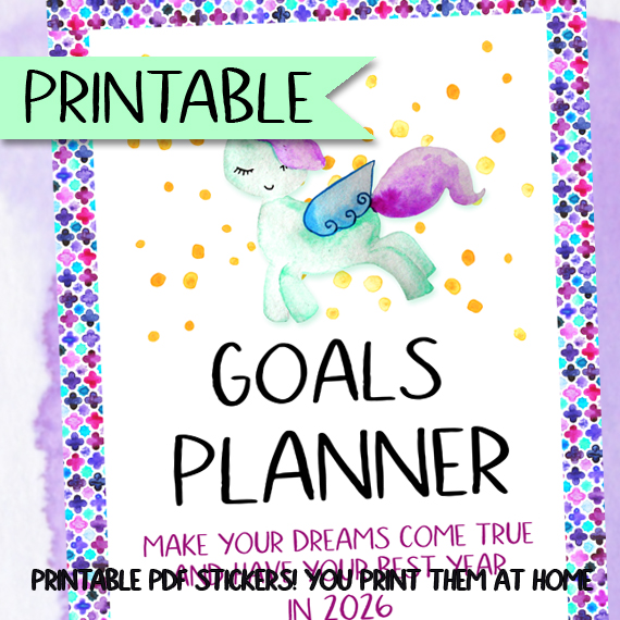 DicopeStickers Goals Workbook 2026 PRINTABLE PDF