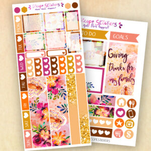 Giving Thanks Hobo weeks Planner Stickers