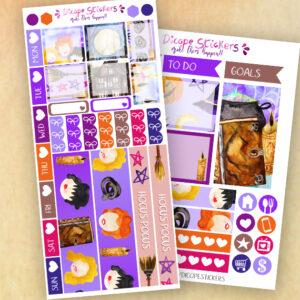 Hocus Pocus Halloween Hobo weeks Planner Stickers