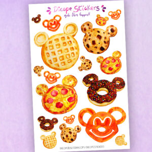 Cute Mouse Shaped Foods Planner Stickers