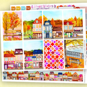 Fall in the City Planner Stickers Kit of 3