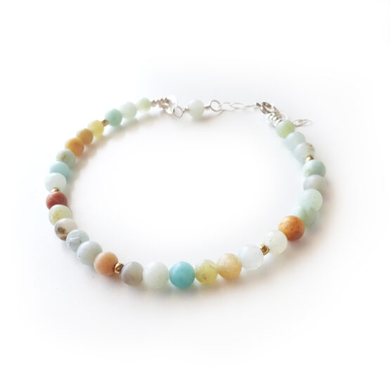 Amazonite Gemstone Bracelet set in sterling silver