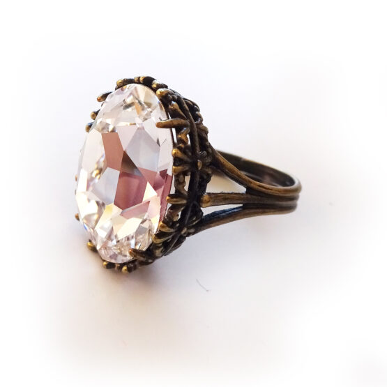 Oval Swarovski Crystal Ring