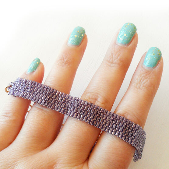 Keira Bracelet - Purple Lilac Glass Beads Bracelet - Dicope Soul Bracelet