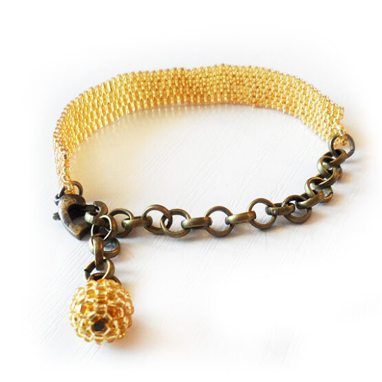 Veronica Bracelet - Shiny Gold Beads Bracelet