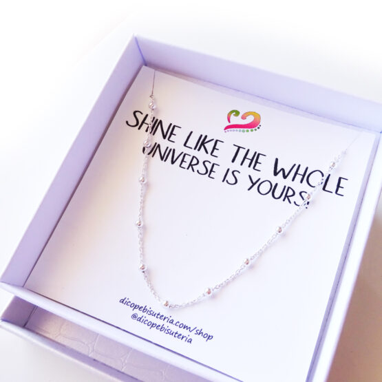 Sterling Silver Choker Necklace with tiny beads