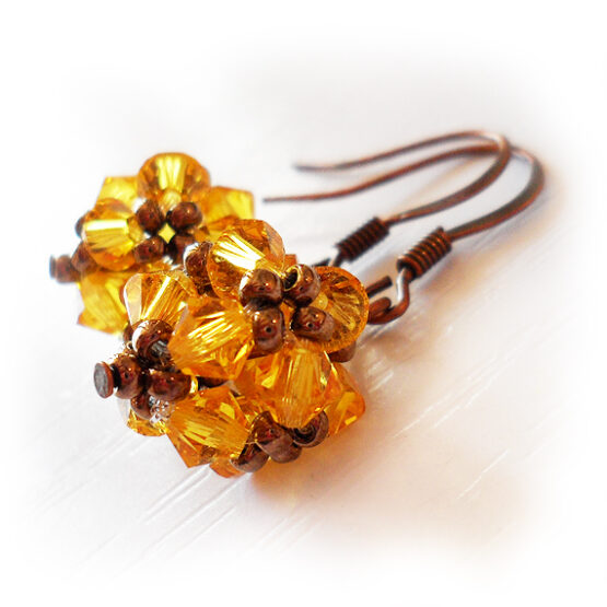 Swarovski Yellow Beads Earrings