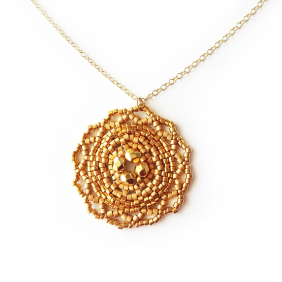 Venus Necklace with 24kt Gold beads