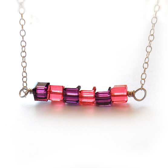 Collar Carmina en Cuadrados de Cristales de Swarovski