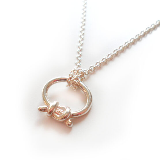 Collar Doble Nudo de plata de ley - Collar Alba