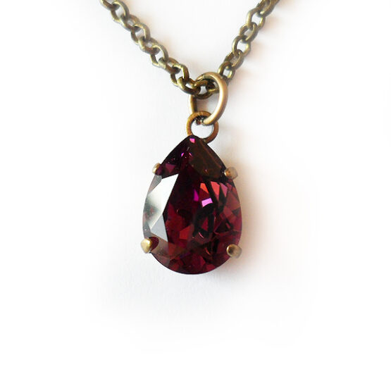 Collar Gota de Swarovski Amatista