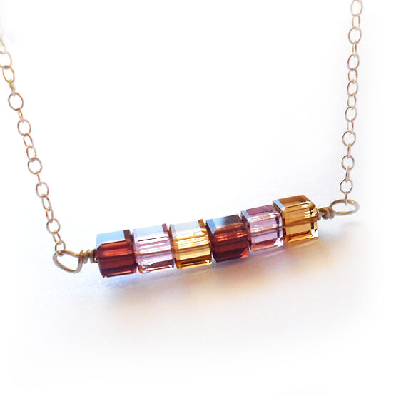 Collar Julieta en Cubos de Cristales de Swarovski