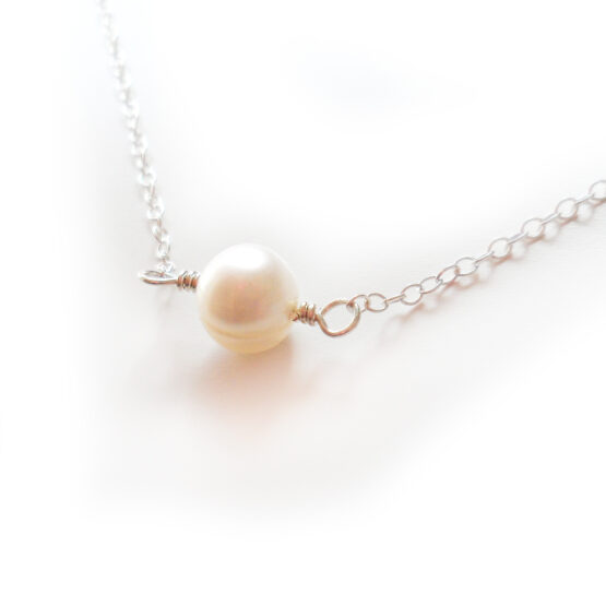 Collar Laura con Perla de Rio y plata de Ley