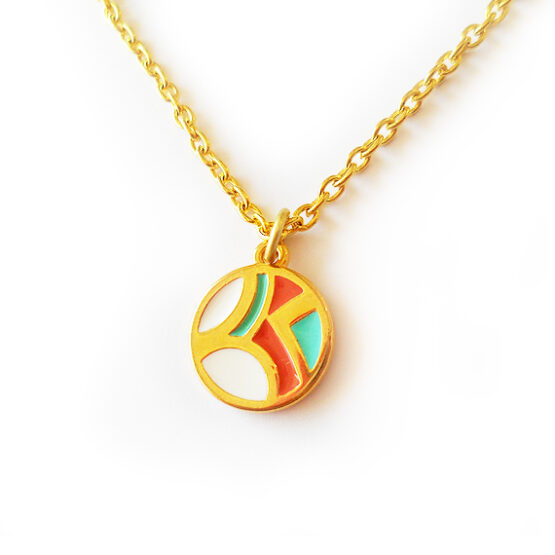 Collar Nitya Turquesa y Coral