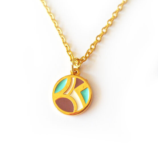 Collar Nitya Turquesa y Lila