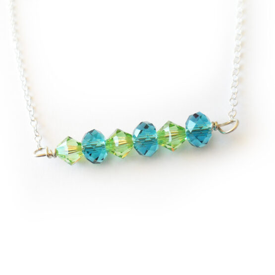 Collar Susana con cuentas de cristal Swarovski Verdes