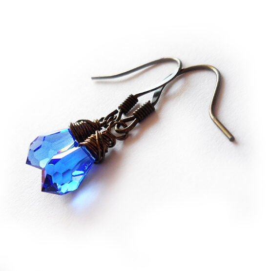 Pendientes Gota Swarovski Azul
