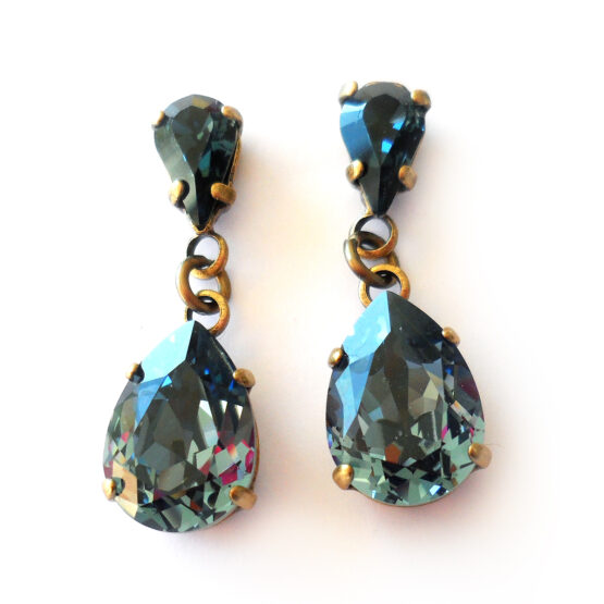 Pendientes Joya de Swarovski en Lagrimas Azules de Noche