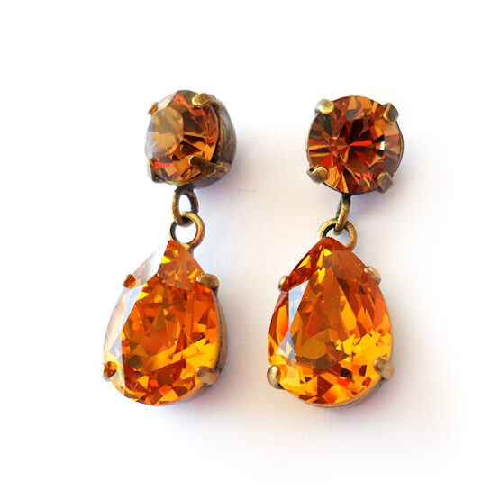Pendientes Joya de Swarovski en Lagrimas Topacio