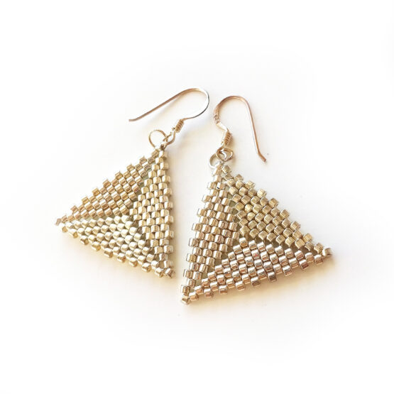 Pendientes Piramides de Plata de ley