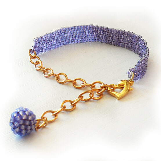 Pulsera Keira - Pulsera Alma de Dicope en Bolitas Morado Vintage