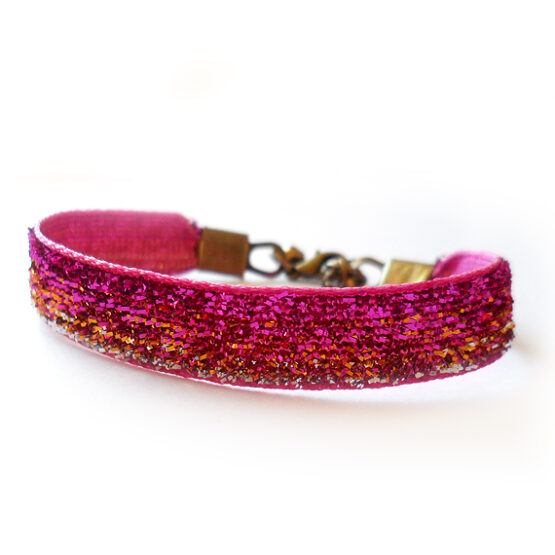 Pulsera Cinta Sparky Fucsia