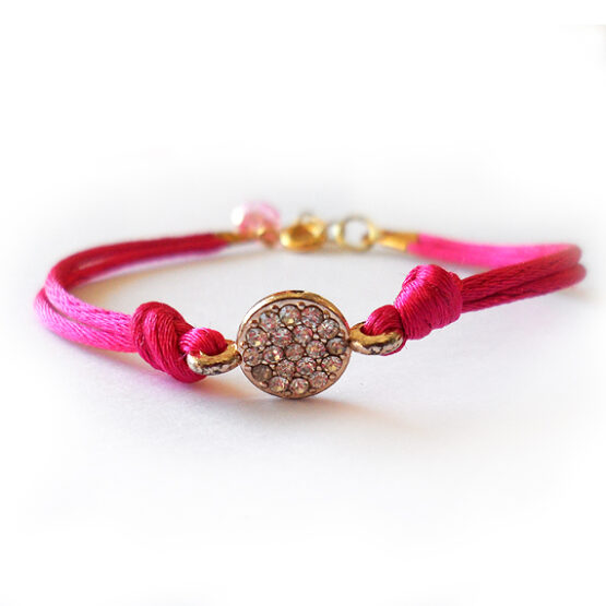 Pulsera Sparkle con cristalitos Fucsia