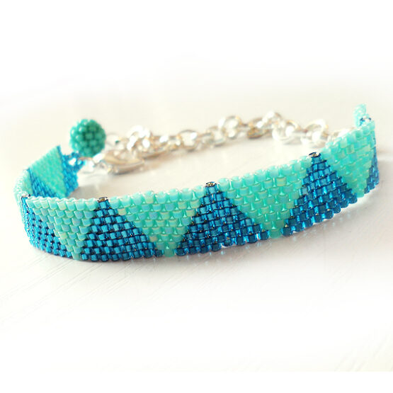 Pulsera Martina - Pulsera Triangulos Azul - Pulsera Alma de Dicope